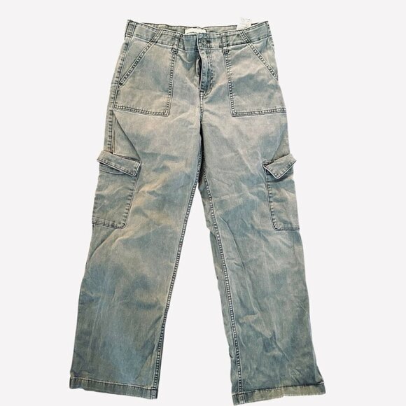 Abercrombie Kids Other - Abercrombie Kids Cargo Pants Green Wide Leg Pockets Girls Size 17/18